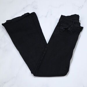 MOTHER “The Weekender” Black Flare & Wide Leg Jeans